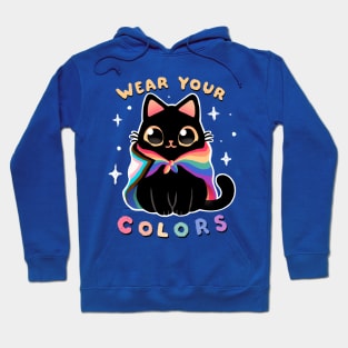 Progress LGBT Pride Cat - Kawaii Rainbow Kitty - Wear your colors Hoodie